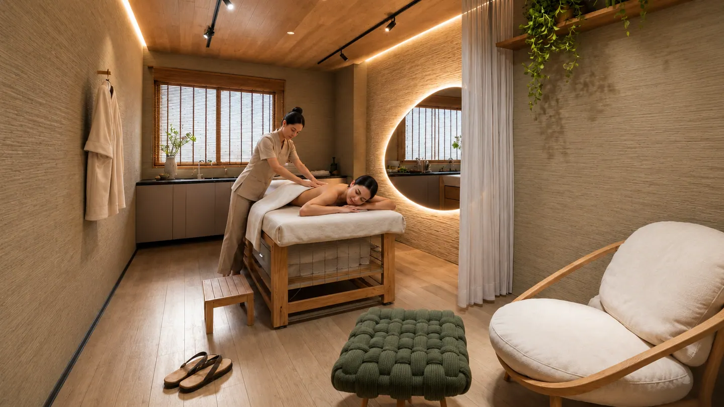 Espaço de bem-estar e sala de massagem