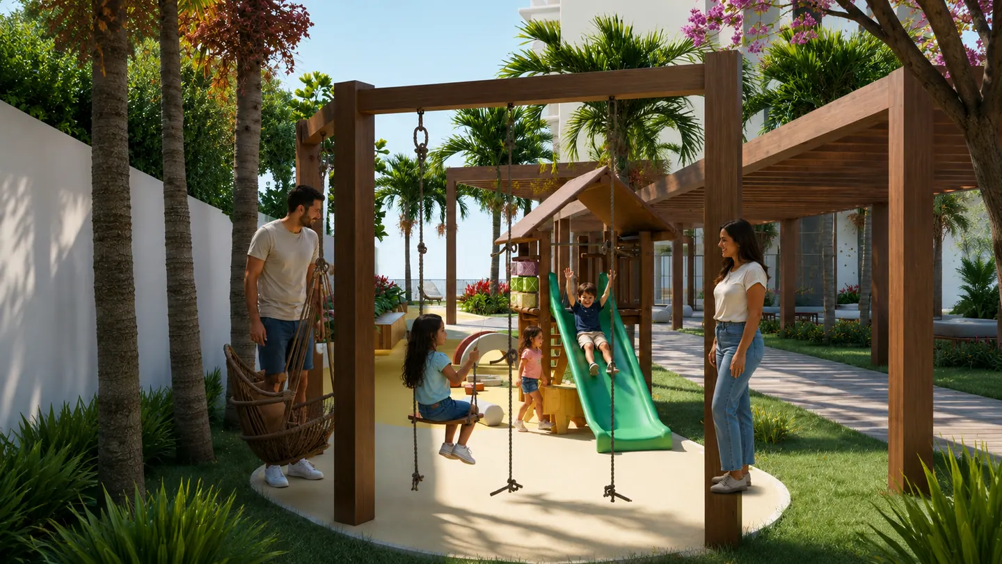 Parque infantil ao ar livre